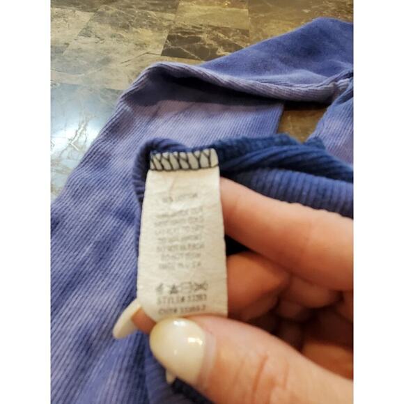 Suzie in the City USA Vintage Ribbed fitted Y2K fleur de Lis Top Medium - Picture 5 of 7